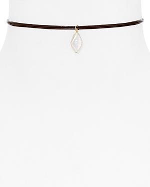 Dogeared Freshwater Pearl Leather Choker Necklace, 12 - 100% Exclusive