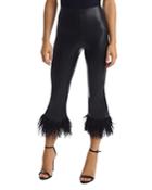 Commando Feather Trim Faux Leather Leggings