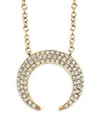 Moon & Meadow 14k Yellow Gold Diamond Crescent Pendant Necklace, 18 - 100% Exclusive