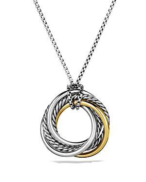 David Yurman Crossover Small Pendant With Gold On Chain