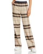 Anine Bing Karina Plaid Pull On Pants