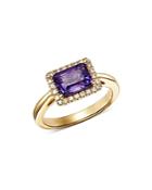 Bloomingdale's Amethyst & Diamond Ring In 14k Yellow Gold - 100% Exclusive