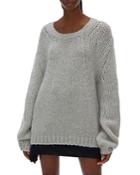 Helmut Lang Brushed Scoop Neck Sweater