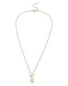 Allsaints Bar & Simulated Pearl Pendant Necklace, 20