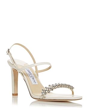 Jimmy Choo Women's Meira 85 Embellished High Heel Slide Sandals