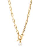 Nadri Swarovski Pearl Toggle Necklace, 16