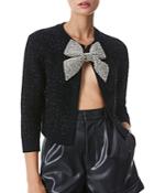 Alice And Olivia Akira Beaded Bow Sweater