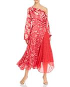 Amur One-shoulder Floral Silk Dress