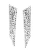 Suzanne Kalan 18k White Gold Fireworks Diamond Baguette Icicle Drop Earrings