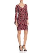 Laundry By Shelli Segal Printed Tie Sleeve Dress