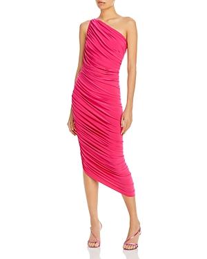 Norma Kamali Diana Ruched One Shoulder Dress