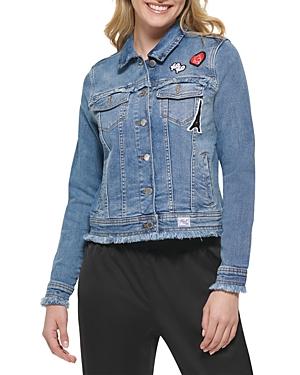 Karl Lagerfeld Paris Patch Denim Jacket