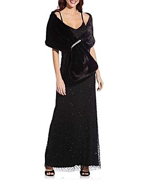 Adrianna Papell Faux Fur Wrap