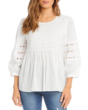 Karen Kane Embroidered Eyelet Top