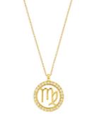 Bloomingdale's Diamond Virgo Pendant Necklace In 14k Yellow Gold, 0.20 Ct. T.w. - 100% Exclusive