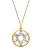 Bloomingdale's Diamond Star Of David Pendant Necklace In 14k Yellow Gold, 0.15 Ct. T.w. - 100% Exclusive