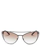 Prada Women's Brow Bar Cat Eye Sunglasses, 68mm