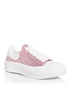 Alexander Mcqueen Women's Deck Plimsoll Glitter Low Top Sneakers