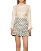 Sandro Mafalda Monogram Flared Skirt