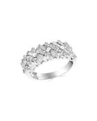 Diamond Round And Baguette Band In 14k White Gold, 1.25 Ct. T.w. - 100% Exclusive