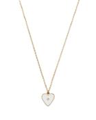 Moon & Meadow 14k Yellow Gold Diamond & Enamel Heart Pendant Necklace, 18