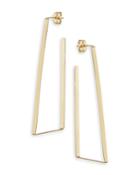 Bloomingdale's Flat Geometric Hoop Earrings In 14k Yellow Gold - 100% Exclusive