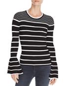 Aqua Striped Bell Sleeve Sweater - 100% Exclusive