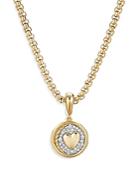 David Yurman 18k Yellow Gold Sy Heart Amulet With Diamonds
