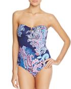 Tommy Bahama Paisley V-wire One Piece Swimsuit