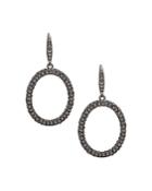 Lauren Ralph Lauren Pave Frontal Hoop Drop Earrings