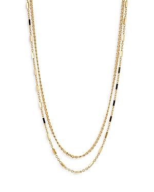 Ajoa By Nadri Wythe Double Chain Necklace In 18k Gold Plate, 16-18