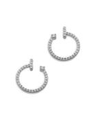 Bloomingdale's Diamond Semi-circle Earrings In 14k White Gold, 0.35 Ct. T.w. - 100% Exclusive