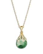 Bloomingdale's Floating Emerald Pendant Necklace In 14k Yellow Gold, 18 - 100% Exclusive