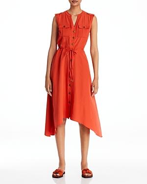 Karl Lagerfeld Paris Tie Waist Midi Dress