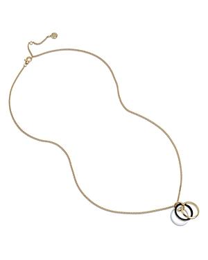 Allsaints Pave Multi Ring Long Pendant Necklace, 26-28
