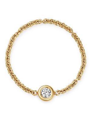 Zoe Chicco 14k Yellow Gold Floating Diamond Chain Ring