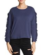 Michelle By Comune Ruffled Long Sleeve Tee