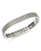 Alberto Amati Sterling Silver Diamond Hinge Bangle Bracelet