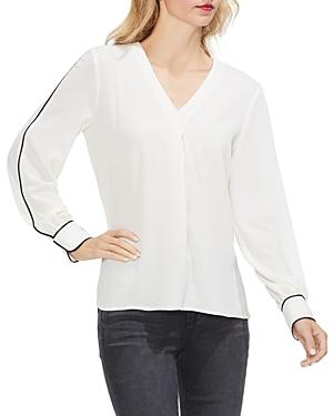 Vince Camuto Contrast Piping Blouse