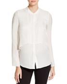 Chelsea And Walker Silk Jacquard Overlay Blouse