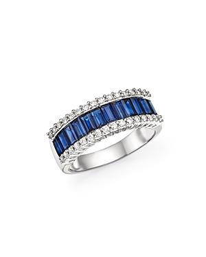 Bloomingdale's Sapphire & Diamond Ring In 14k White Gold - 100% Exclusive