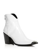 Aqua Women's Pose Pointed Toe Leather Mid-heel Booties - 100% Exclusive