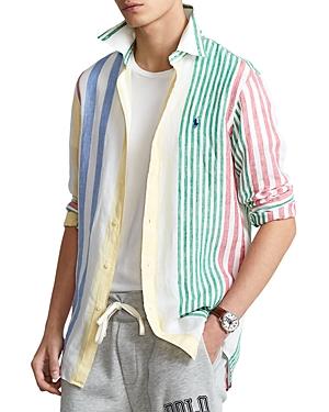 Polo Ralph Lauren Linen Stripe Classic Fit Button Down Shirt
