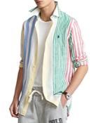 Polo Ralph Lauren Linen Stripe Classic Fit Button Down Shirt