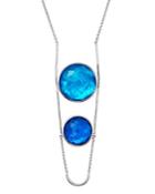 Ippolita Sterling Silver Rock Candy Wonderland Two Stone Doublet Necklace In Island, 31