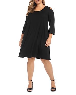 Karen Kane Plus Cold Shoulder Dress