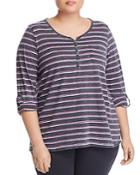 Marc New York Performance Plus Striped Henley Top