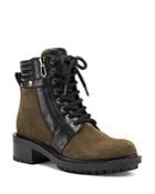 Botkier Women's Moto Leather Lace Up Booties