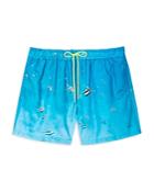 Ps Paul Smith Tropical Fish Print Swim Shorts