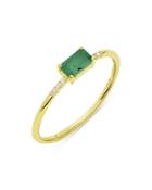 Meira T 14k Yellow Gold Diamond & Emerald Ring